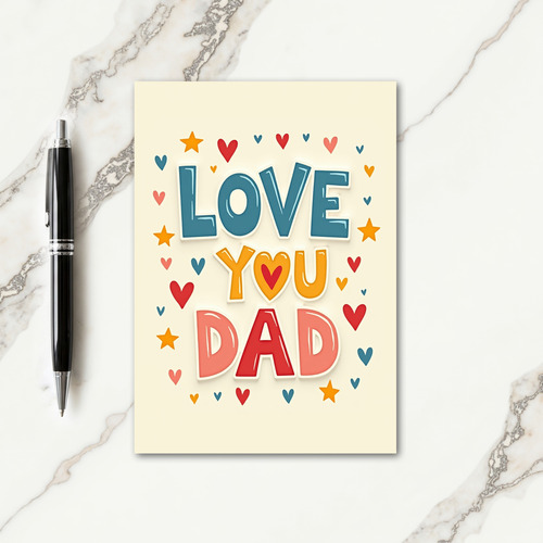 Heartfelt Dads Day Graphic Card
