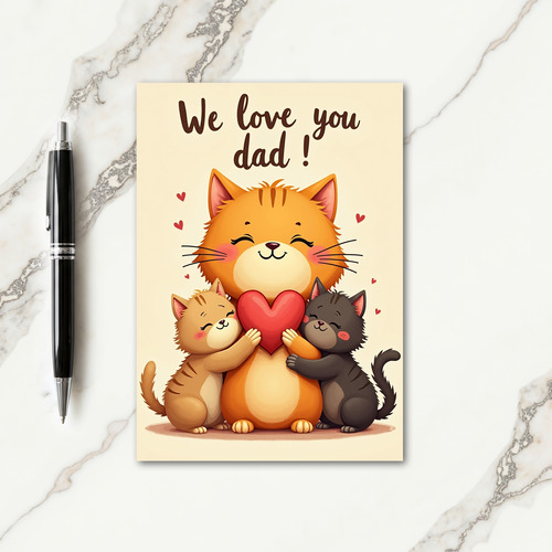 Heartfelt Dads Day Scene Card