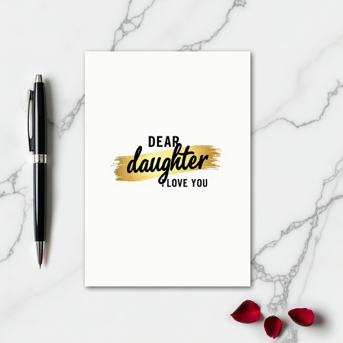 Heartfelt Daughter Gold Script Card