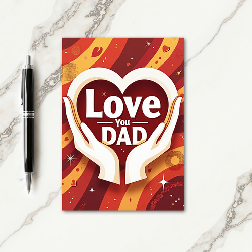 Heartfelt Embrace Fathers Day Card