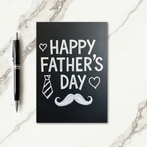Heartfelt Fathers Day Chalk Card