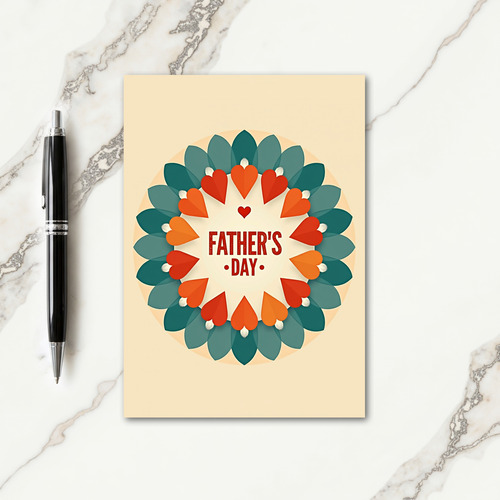 Heartfelt Fathers Day Emblem Card