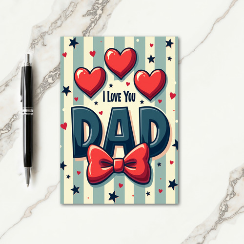 Heartfelt Fathers Day Graphic Card