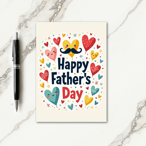Heartfelt Fathers Day Icon Card