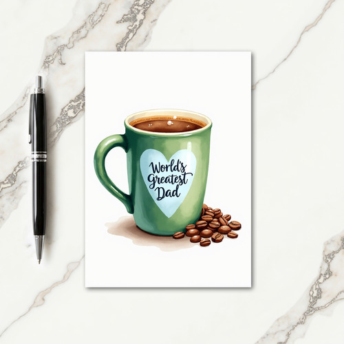 Heartfelt Fathers Day Mug Card