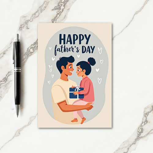 Heartfelt Fathers Day Scene Card