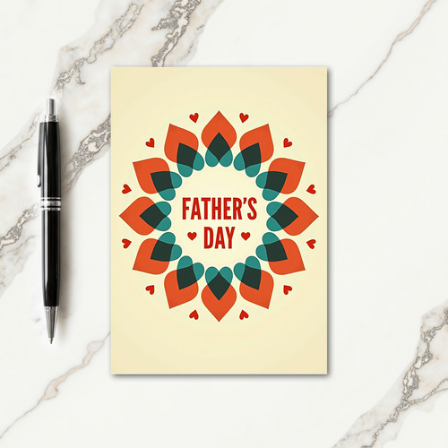 Heartfelt Fathers Day Shapes Card
