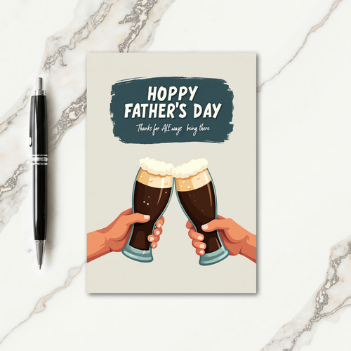 Heartfelt Fathers Day Toast Card