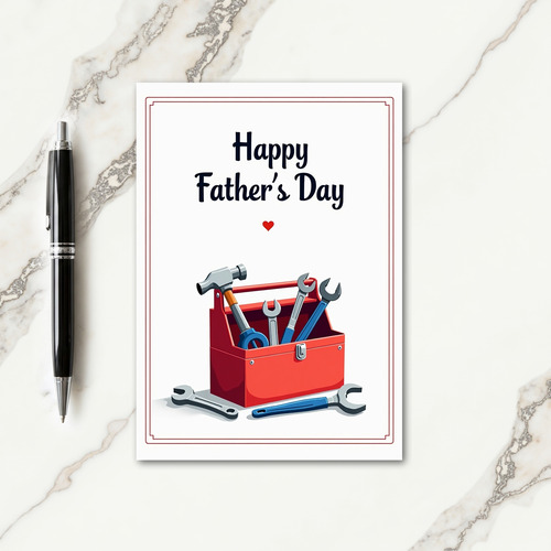 Heartfelt Fathers Day Toolbox Card