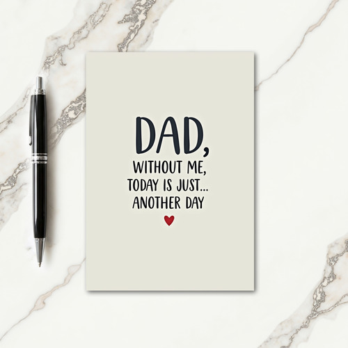 Heartfelt Fathers Day Type Card