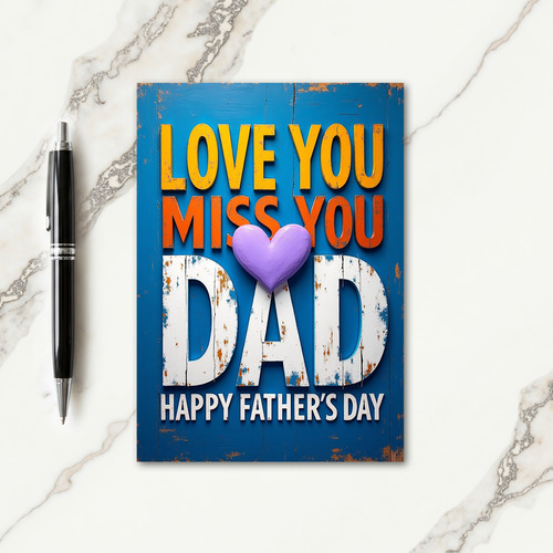 Heartfelt Fathers Day Wood Card