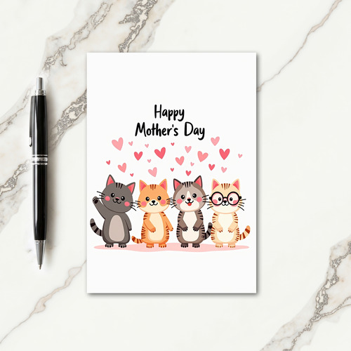 Heartfelt Feline Family Card