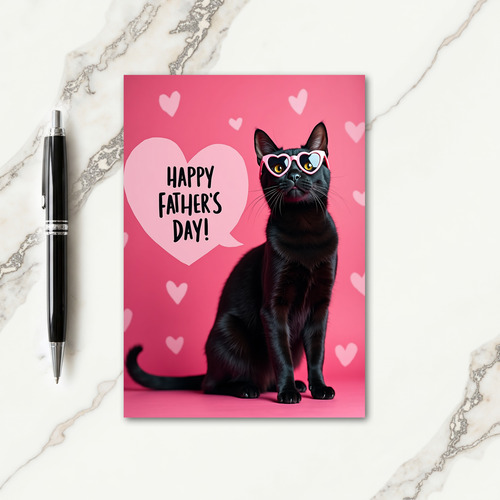 Heartfelt Feline Fathers Day Card