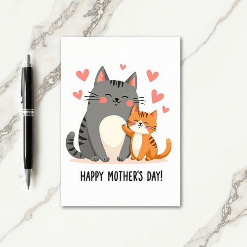 Heartfelt Feline Mothers Day Card