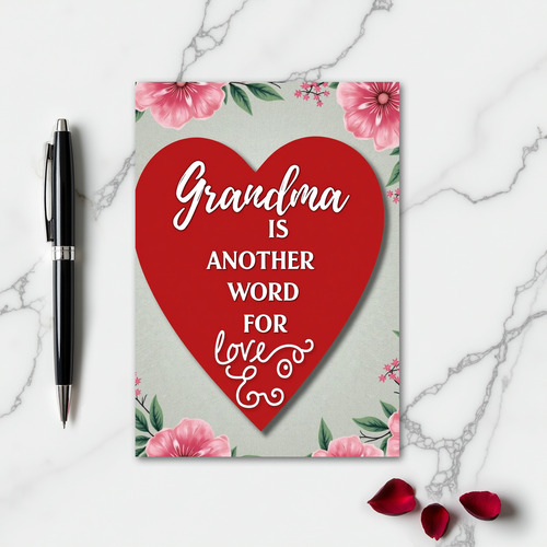 Heartfelt Floral Grandma Love Card