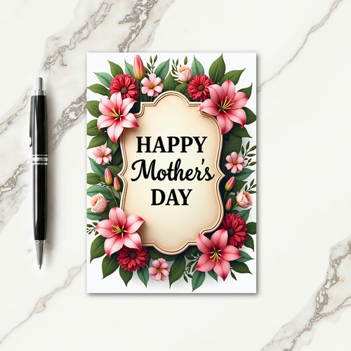 Heartfelt Floral Message Card