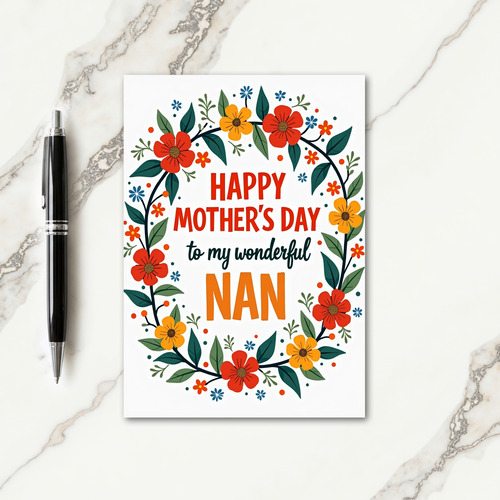Heartfelt Floral Mothers Card