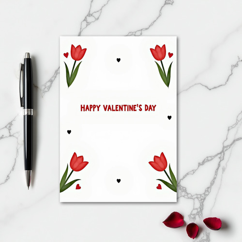 Heartfelt Floral Valentines Day Card