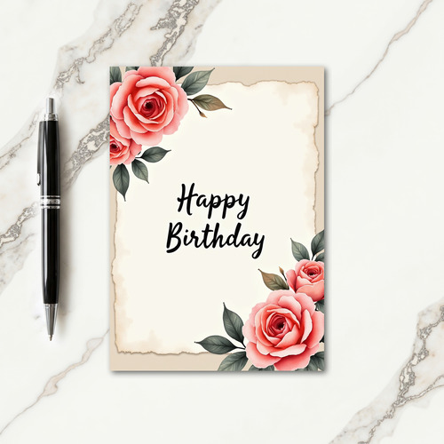 Heartfelt Floral Watercolor Card