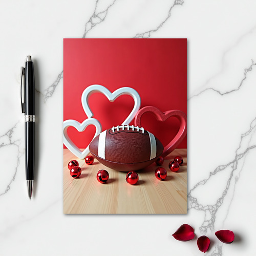 Heartfelt Football Love Card