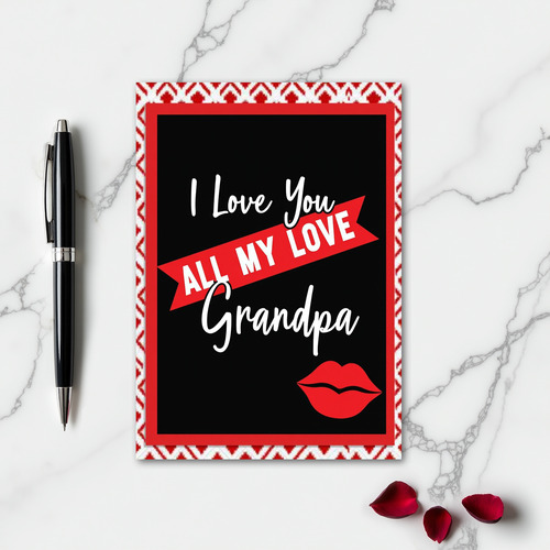 Heartfelt Geometric Grandpa Card