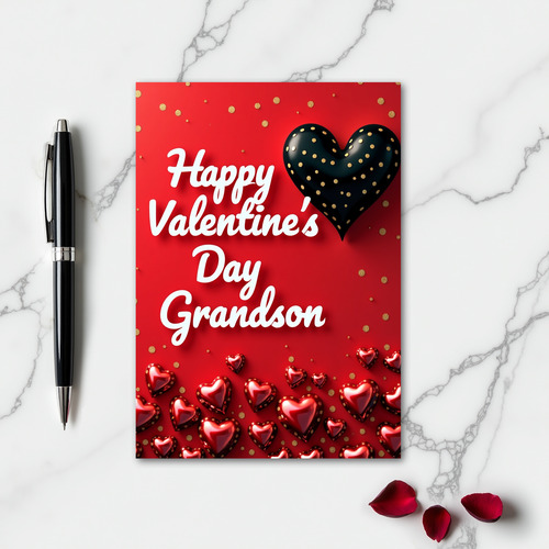 Heartfelt Glitter Grandson Card