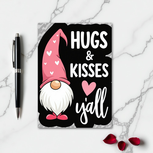 Heartfelt Gnome Hugs Kisses Card