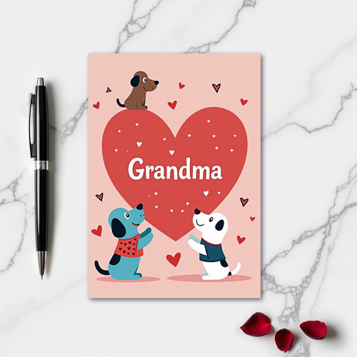 Heartfelt Grandma Dog Love Card