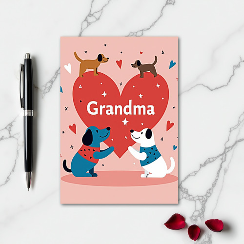 Heartfelt Grandma Dogs Card