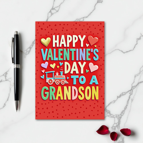 Heartfelt Grandson Valentine Card
