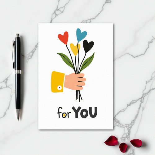Heartfelt Graphic Flower Card