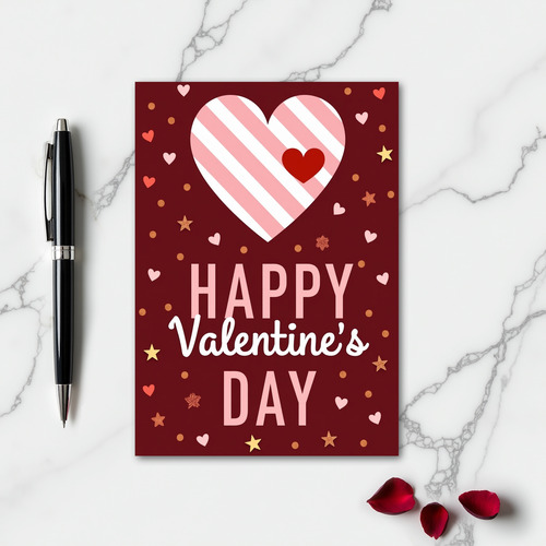 Heartfelt Graphic Valentines Card