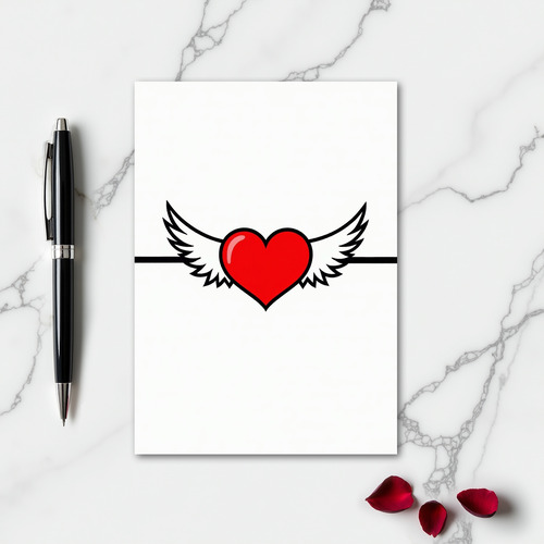 Heartfelt Graphic Wings Card