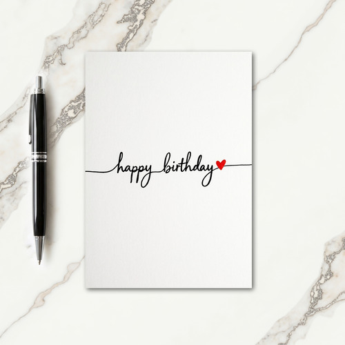 Heartfelt Handwritten Birthday Card