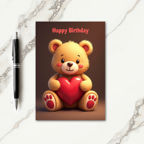 Heartfelt Heart Birthday Card
