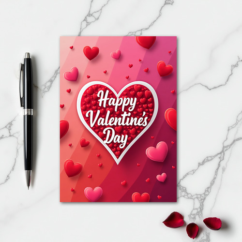 Heartfelt Hearts Valentines Card