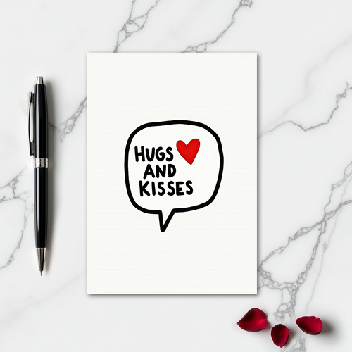 Heartfelt Hugs Kisses Simple Card