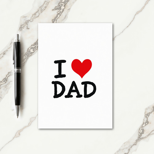 Heartfelt I Dad Card
