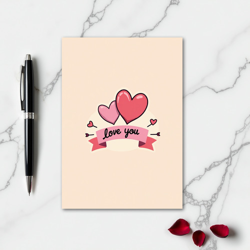 Heartfelt Love You Hearts Card