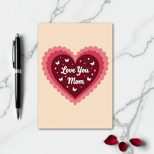 Heartfelt Love You Mom Art Card