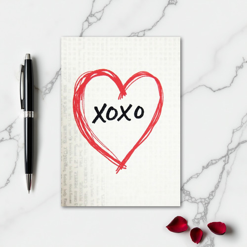 Heartfelt Marker Xoxo Love Card