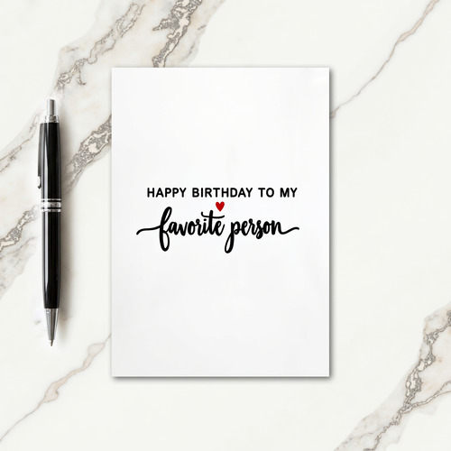 Heartfelt Minimalist Birthday Card