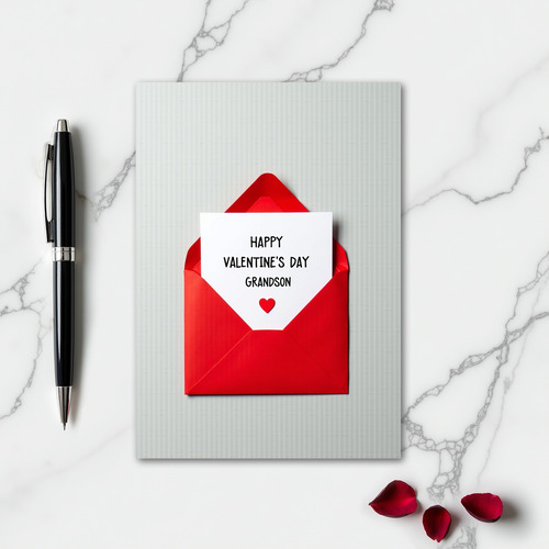 Heartfelt Minimalist Grandson Card