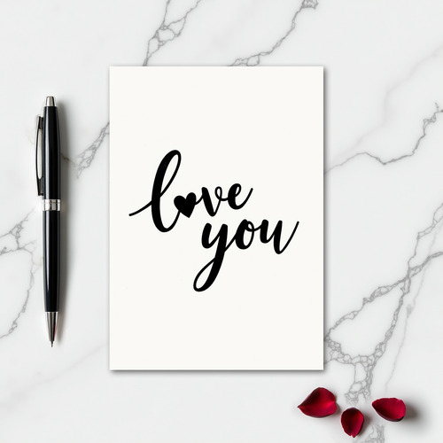 Heartfelt Minimalist Love You Card