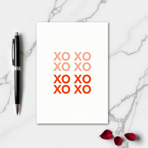 Heartfelt Minimalist Xo Card