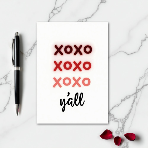 Heartfelt Minimalist Xoxo Yall Card