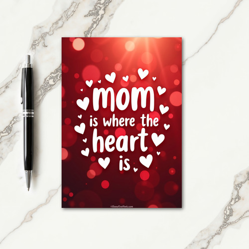 Heartfelt Mom Love Illustration Card