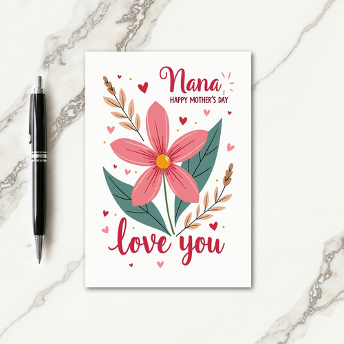 Heartfelt Moms Day Floral Card