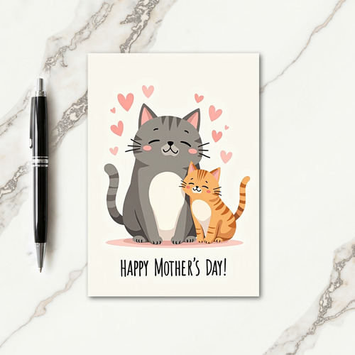Heartfelt Mothers Day Kitten Card