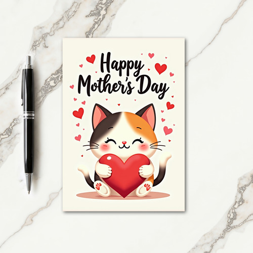 Heartfelt Mothers Day Kitty Card